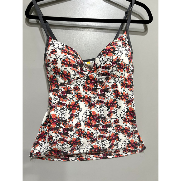 Lole tankini Large underwire Adjustable modest Casual Chic Swimwear artsy pool - Picture 1 of 7